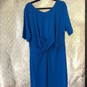 Eloquii Dresses - Kingfisher Blue knit pencil dress w/ v-back. Eloquii Dresses - Kingfisher Blue knit pencil dress w/ v-back.